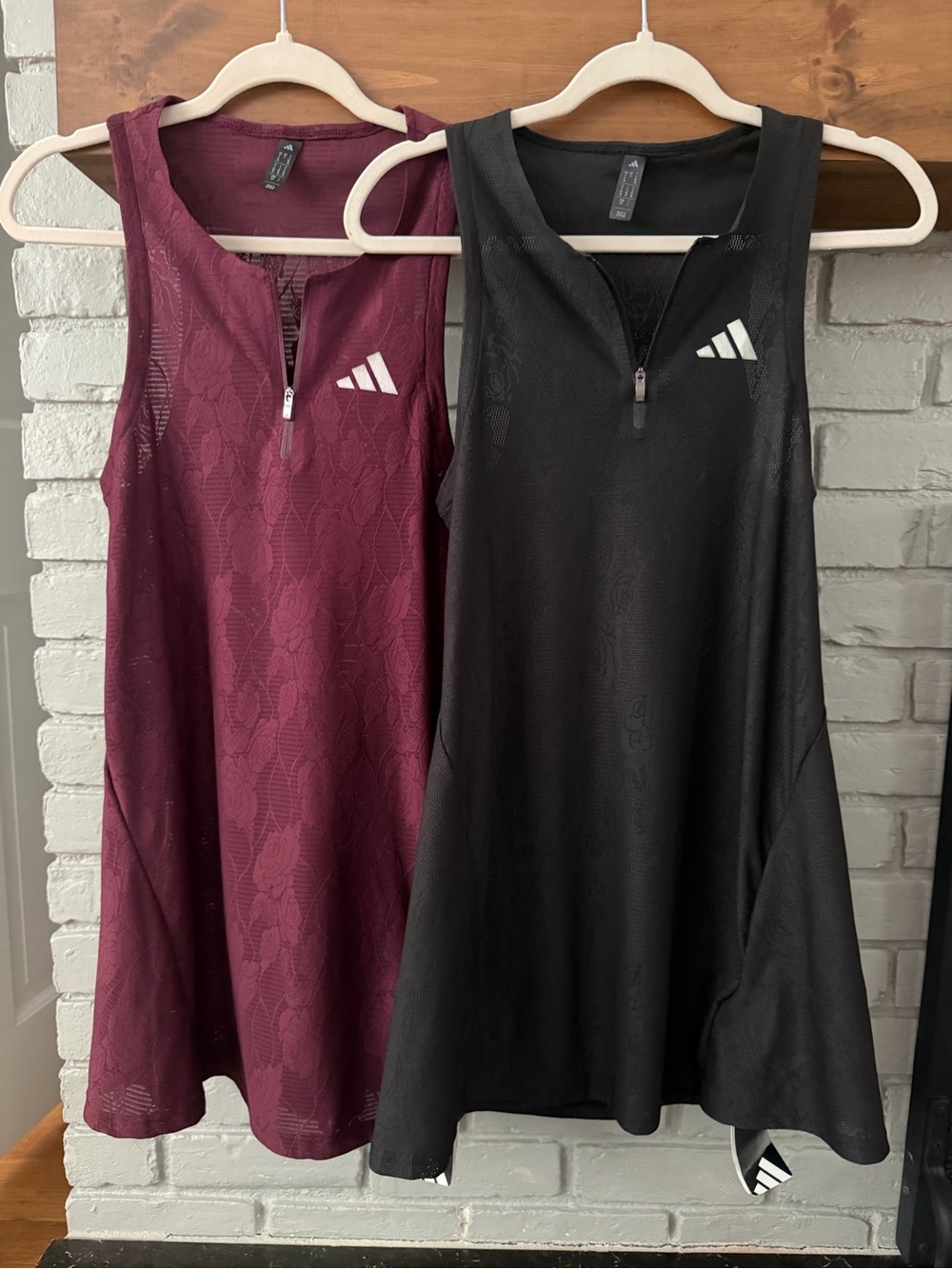 Two adidas ClimaCool Lace Pro Dress Sm - Black and Burgundy